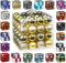 64x Kunststoff Christbaumkugeln 6cm Kugel Box Glanz Glitzer Matt Dekor Inge Glas, Farbe:Gold