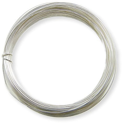 Filo Di Rame Placcato Argento 0,4mm (26 Gauge) x 20 m - Antiossidazione Per Gioielli, Scultura, Avvolgimento, Fai Da Te E Creazioni