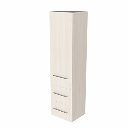 KZOAO Rom Schrank fürs Bad 155 cm kernahorn, freistehender Hochschrank mit Fächern und Tür Anschlag:rechts, C020 Nussbaum dunkel Dekor