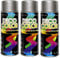 Deco Color 3er Sparpack DC Lackspray glänzend 400ml nach RAL freie Farbauswahl (3 Dosen in aluminium glanz RAL 9006)