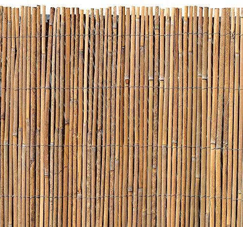 Bambusmatte - Sichtschutzzaun, Gartenzaun, Natur, Bambus, Zaun, Sichtschutz, Windschutz (1,20m x 5,00m)