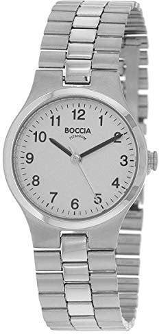 Boccia Damen Analog Quarz Uhr mit Titan Armband 3082-06