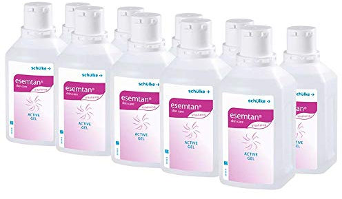 10x 500 ml Schülke Esemtan® Active Gel Hautpflege Gel Pflege Haut, durchblutungsfördernd
