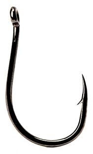 Cox & Rawle Chinu Hook – Extra Strong High Carbon Steel Hook with Forged Offset Bend - Black Nickel Finish, Up-Eye - Ideal as a Top Pennel Hook for Peeler Crab and Soft Baits (Size 6/0)
