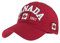 XibeiTrade Unisex-Baseballkappe mit Kanada-Flagge, Baumwolle, Ahornblatt, bestickt, für Herren und Damen, verstellbar, Rot/Ausflug, einfarbig (Getaway Solids), M