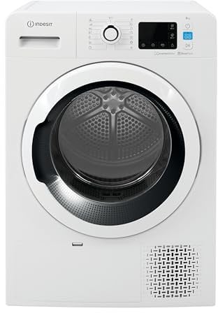 Indesit Distributeur Autoportant à Charge Frontale avec Pompe à Chaleur 8Kg, Blanc