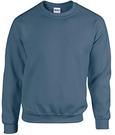 Gildan Men's Sweatshirt Adult 50/50. Crew Neck Sweat/18000, Indigo, M, Indigo-blue, M