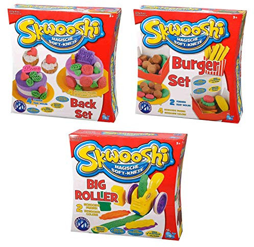 Skwooshi Kinder Soft Knete Set Knetmasse Kinderknete Modelliermasse Softknete Spielknete Kindersoftknete