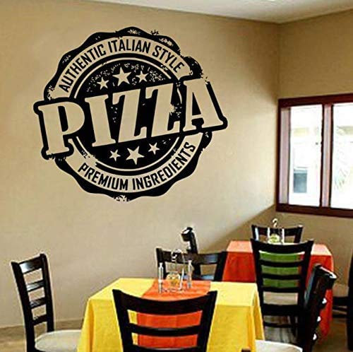 Wandtattoo Italien Essen Pizza Pasta Italienische Küche Restaurant Wanddekoration Fenster Glastür Vinyl Aufkleber Küche Wandkunst Kunst 42X46 Cm