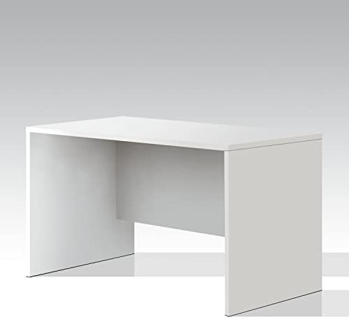 Buyqualia Escritorio Mesa Oficina o despacho (Blanco, Largo 120 cm)