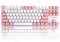 Zunate Mechanical Gaming Keyboard for Gamer, Mechanical Keyboard LED Backlit with 87 Key Mechanical blue switch, Multimedia Buttons Gaming Keyboard Mixed Light for Desktop Laptop K100(White pink)