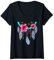 Damen indianisch amerikanische Kleidung Damen Herren: Dreamcatcher T-Shirt mit V-Ausschnitt