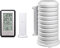 Smart Effects Technoline WS 9130 Réveil radio-piloté/station météo Capteur extérieur & TFA Dostmann Housse de protection pour émetteur extérieur, blanc, protège l'émetteur du soleil et de la pluie