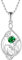 JO WISDOM Damen Halskette Schottische Distel Silber 925,Kette Anhänger Schottland Blume mit 3A Zirkonia Mai Geburtsstein Smaragd Farbe Outlander Schmuck,Schmuck für Frauen