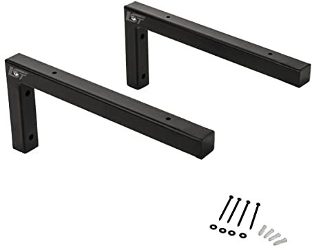 LST 2X Wandkonsole Waschtischhung Regalträger schwarz 300 mm Winkel