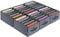 BIGLUFU Wardrobe Storage Organiser, 6 Pcs Large Clothes Drawer Organisers, Foldable Fabric Storage Boxes Dividers for Clothes, Jeans, Pants, Shirts (5 Grids)