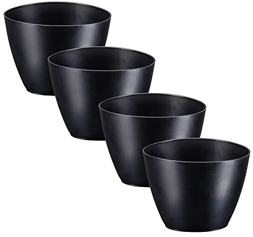 Colorus Profi Gipsbecher 4er Set | Anrührbecher Konische Form aus Kunststoff | Gipsanrührbecher 9cm hoch Ø 13cm für Gips, Spachtelmasse, Kleber, etc | Malerbedarf, Malerzubehör