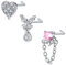Mayhoop 20G 3Stk L Förmig Nasenring Nasenstecker Chirurgenstahl Nasen Stud Strass Silber Nasenpiercing Schmuck für Frauen Männer