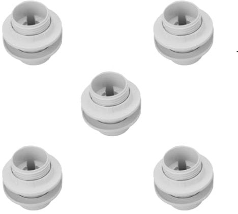 5x Kunststoff Einbaufassung E14 Lampenfassung Maximal 250V/40 Watt zum Einbau Max. 25mm Wandstärke | perfekt für den Einbau in Wandschränke, Möbel
