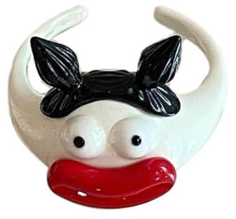 XINYIN Lustige Grün Rot Weiße Wurst Mund Ringe Süß Cool Cartoon Niedlich Offene Ringe Freundinnen Paar Geschenk Schmuck Fingerringe