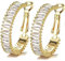Dochais Creolen für Damen Mädchen 18K Vergoldete Ohrringe, Creolen Ohrringe mit Zirkonia Kreolen Huggie Ohrring with 925 Sterling Silver Post, Statement Hypoallergen Ohrringe Geschenke für Mädchen.
