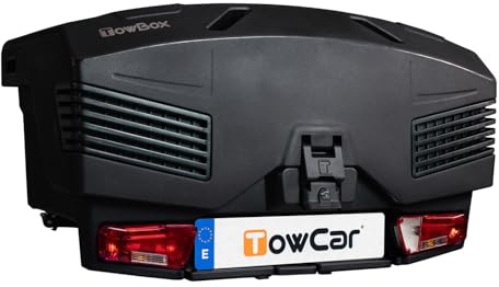 TowBox EVO Urban Caja de equipaje para enganche de remolque | Caja de transporte | Portaequipajes - 1200 x 670 x 650 (Urban Black)