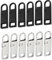 Reißverschluss Zipper, 12 Stück Ersatzteile Reißverschluss Zipper, Metall Zipper Pull, Abnehmbares Metall Zipper Pull, Reißverschluss Ersatz, für Geldbörse, Kleider, Jeans, Koffer, Gepäck