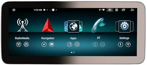 Erisin 12.3 Zoll Qualcomm 8+128GB Android 14 Autoradio Bluetooth GPS Navi für Mercedes Benz A/GLA/CLA/G-Klasse W176 X156 C117 W463 Eingebaut CarPlay Android Auto WLAN 4G USB DSP Optional DVR DAB TPMS