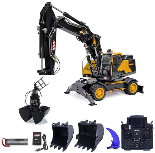 1/14 EC380 Hydraulik RC Bagger Metall 3 Arme Räder Baufahrzeuge