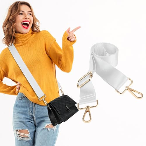 Molain Verstellbarer Schultergurt für Tasche, 3.6cm Breiter Taschengurt Schultergurt, DIY Zubehör für Handtaschen Längenverstellbarer 80-140cm Schulterriemen für Schultertasche Tragetaschen(grau)