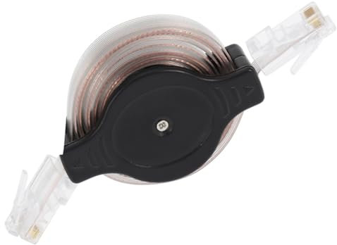 Veemoon 1.5m Mini Network Ethernet Retractable Cable for Home Office Setups Lightweight Design Easy to Carry and Use Extension Cable