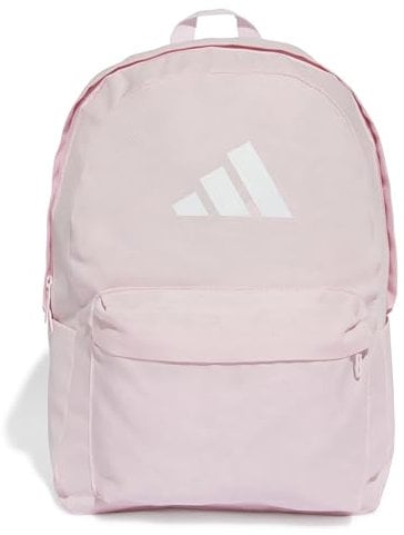 adidas Unisex Classic 3BARS Backpack, Clear pink/White, One Size