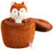 Sarah Duke Plüschtier Eichhörnchen Nuss 2er Set, Weich Plüsch Kuscheltier Eichhörnchen mit Nussförmiges Kissen, Eichkätzchen Plüsch Puppe Spielzeug Kinder Geschenk (20cm -Nuss 35x25cm)