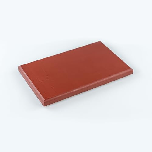TOPATUPA - Tabla de corte profesional de polietileno - 50x30x2 cm - con gomas antideslizantes (Rojo)