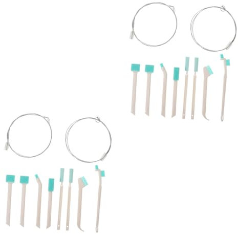 Warmhm 2sets Ice Maker Cleaning Kit Multifunctional Brush Set for Ice Machine Gap Brush