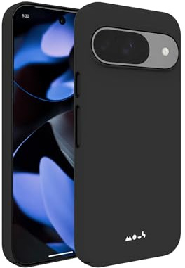 Mous für Google Pixel 9 Hülle Kompatibel mit MagSafe - Super Dünn - Schwarz | Mous Hülle für Google Pixel 9 MagSafe Kompatibel Case - Super Thin - Schlanke Design Handyhülle - Schwarz