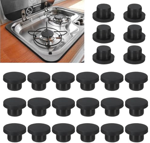 ShnminEU Lot de 24 bouchons en silicone pour plaque de cuisson de camping-car Dometic, Smev et Thetford