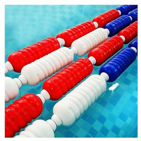 Cuerda divisora profesional de carril de natación con flotadores para seguridad en la piscina, cuerda de alambre de nailon y acero para piscina enterrada, parque acuático y seguridad en la playa