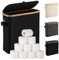 Support de rangement pour rouleau de papier toilette, panier de rangement pour rouleaux de papier toilette avec couvercle pour Mega Roll, support de rangement pour papier toilette en bambou,