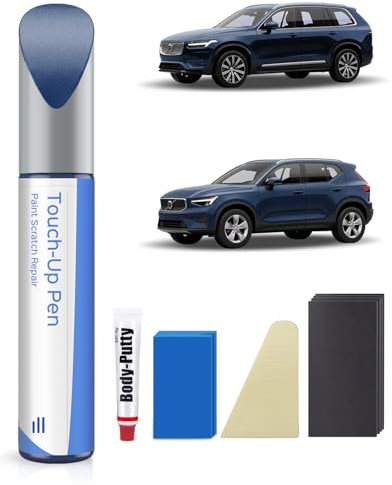 723 Denim Blue Metallic Nachbesserungslack Kit Kompatibel mit Volvo XC40/2018 XC60/XC90/2020 S60 Exakte Übereinstimmung für Chips und Kratzer