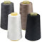 FOGAWA 4 rotoli Rocchetti di filo da cucito 40S/2, 3000 Yards Filato da cucito universale poliestere Filo da cucire per Cucito, Quilting, Patchwork (Nero + Bianco + Cachi 3314 + Grigio 3107)