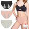 AUYAO Perioden Unterwäsche Mädchen 3Pcs Periodenslip Periodenunterschwäsche Snuggs 25ML Menstruationsunterwäsche Nur Die Periodenunterwäsche Set Unterhosen Menstruation Teenager (S-Schwarz/Rosa/Grau)