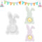 Silikonformen Gießformen Ostern Hase WISIRENT, Silikonform Kerzenhalter Osterhase Silikonformen Osterhasen, Silikonform Zum Gießen Ostern Hase Silikonform Kerzen Hasen, Silikonform Kaninchen für Gips