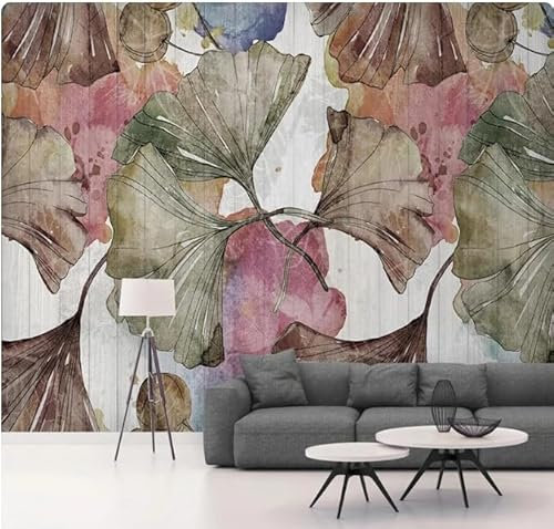 pdghsdkgjh Papier peint photo 3D avec feuilles végétales - Papier peint décoratif pour salon, chambre à coucher, arrière-plan, 3D, 430 x 300 cm