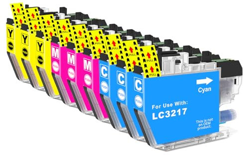 LC3219XL LC3219 Druckerpatronen LC3217 LC 3219 XL LC 3219XL Kompatibel für Brother LC3219XL LC 3217 LC-3219XL für Brother MFC-J5330DW Patronen MFC-J5730DW MFC-J6930DW(3 Ciano,3 Giallo,3 Magenta)