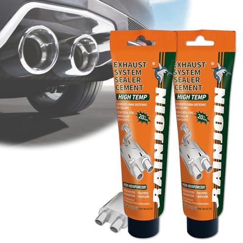 2 x 170g Sellador de Sistema de Escape de vehículos, Pasta de Juntas Motor, Adhesivo de Grietas, superpegamento para silenciadores de Coche, Tubos de Escape