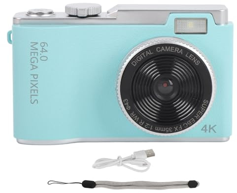 4K Digitalkamera HD 64MP 2,4 -Zoll -IPS -Bildschirm 16x Digital Zoom Compact Travel Camera mit Mikrofon für Jugendliche Anfänger (32GB)