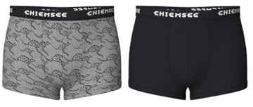 Chiemsee Boxershorts 2er Pack Boys mit Kangaroo Print Unterwäsche für Jungen (DE/NL/SE/PL, Numerisch, 158, 164, Regular, grau)