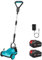 Tagliaerba a Batteria, 21V Tagliaerba Elettrico con 2 × 4,0Ah Batteria, Motore Brushless, Doppio Interruttore di Sicurezza, 6500 RPM, 21CM Larghezza di Taglio, Regolazione Altezza 3 Livelli (26-56 mm)