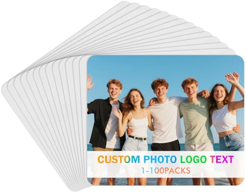 12 Pack Personalised Custom Mouse Pad with Photo & Text – Non-Slip Neoprene Mouse Mat for Office, Home & Gaming – Bulk Custom Business Logo Mouse Pads, 25x30cm